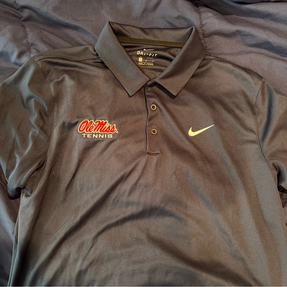 Ole Miss tennis nike navy Polo. Size large